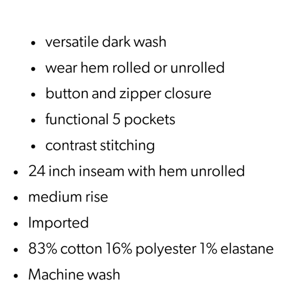 NEW!  Plus Size 24 Silver Jeans Suki Capri dark wash capris - Picture 8 of 9